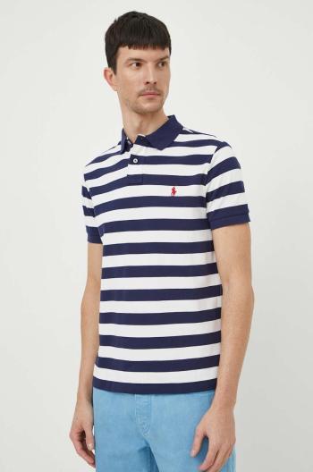 Bavlněné polo tričko Ralph Lauren tmavomodrá barva, 710934552