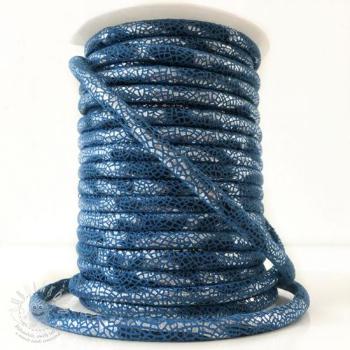 Semišová šňůra Glitter blue