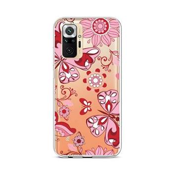 TopQ Xiaomi Redmi Note 10 Pro silikon Pink Butterfly 59378 (Sun-59378)