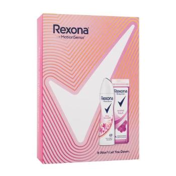 Rexona MotionSense dárková kazeta sprchový gel Orchid Fresh 250 ml + antiperspirant MontionSense Sexy Bouquet 150 ml pro ženy poškozená krabička