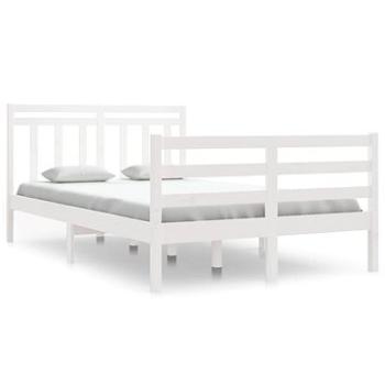 Rám postele bílý masivní dřevo 120 × 200 cm, 3105311 (3105311)