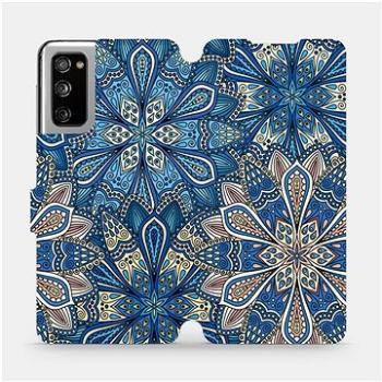 Flipové pouzdro na mobil Samsung Galaxy S20 FE - V108P Modré mandala květy (5903516466566)