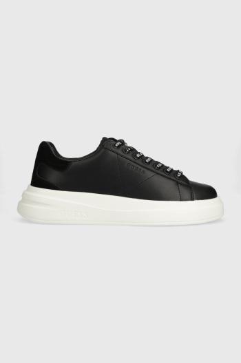 Kožené sneakers boty Guess ELBA černá barva, FMPVIB SUE12