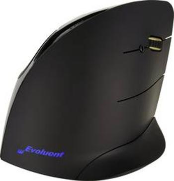 Optická ergonomická myš Evoluent Vertical Mouse Cordless Wireless VMCRW, ergonomická, černá, stříbrná