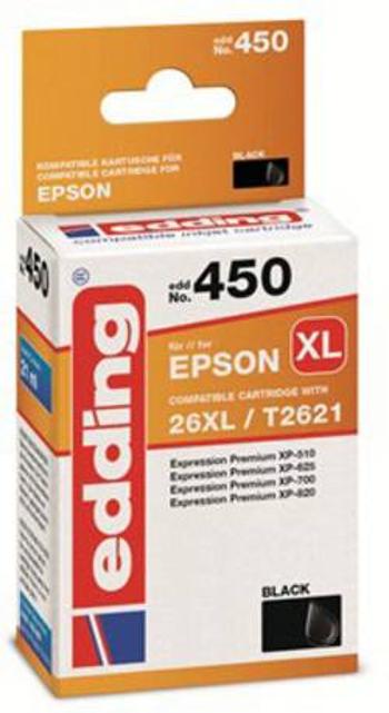 Edding Inkoustová kazeta náhradní Epson T26XL (T2621) kompatibilní Single černá EDD-450 18-450