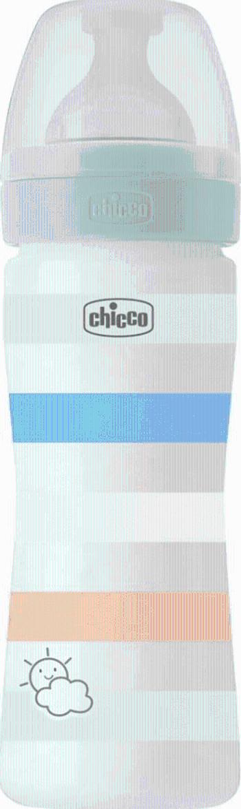 Chicco Láhev kojenecká Well-being silikon 250 ml kluk