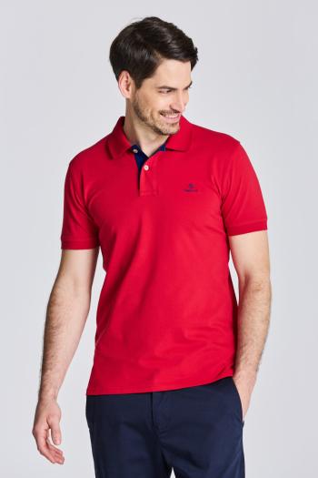 POLOKOŠILE GANT CONTRAST COLLAR PIQUE SS RUGGER červená S