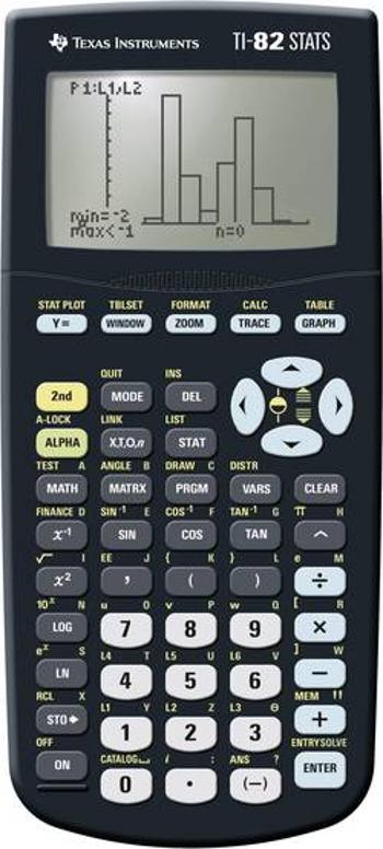 Texas Instruments TI-82 STATS grafický počítač modrá Displej (počet míst): 16 na baterii (š x v x h) 89 x 26 x 186 mm