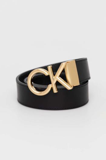 Kožený pásek Calvin Klein pánský, černá barva