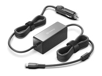 Sandberg nabíječka do auta USB-C, PD 100 W, 12-24 V, černá