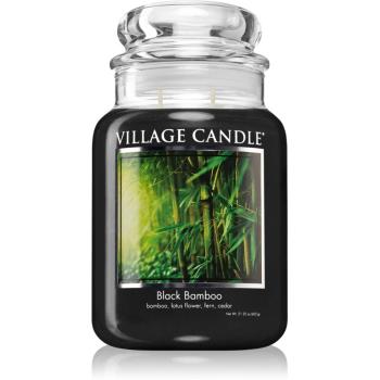 Village Candle Black Bamboo vonná svíčka (Glass Lid) 602 g