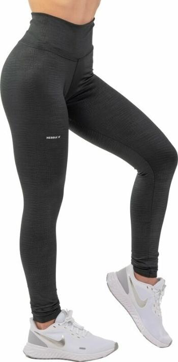 Nebbia Python SnakeSkin High-Waist Leggings Black XS Fitness kalhoty