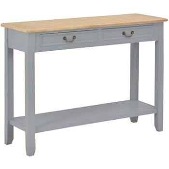 Konzolový stolek šedý 110 × 35 × 80 cm dřevo (249902)