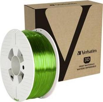 Vlákno pro 3D tiskárny Verbatim 55065, PETG plast, 2.85 mm, 1 kg, zelená (transparentní)