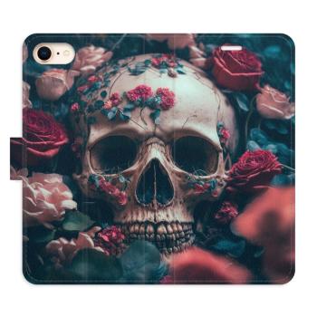 Flipové pouzdro iSaprio - Skull in Roses 02 - iPhone 7/8/SE 2020