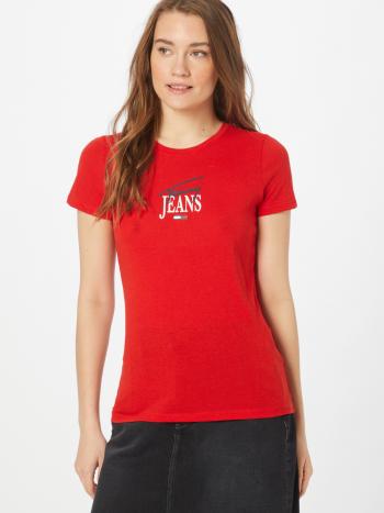 Tommy Jeans dámské červené triko - S (XNL)