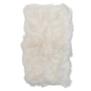 Přehoz přes postel bílá ovčí kůže z Islandské ovce - 210*200*5cm POKL6W