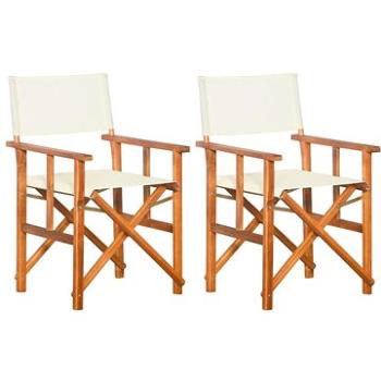 Režisérské židle 2 ks masivní akáciové dřevo 45946 (45946)