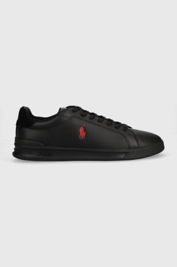 Sneakers boty Polo Ralph Lauren Hrt Ct II černá barva, 809900935002