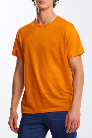 TRIČKO GANT D2. LINEN SS T-SHIRT oranžová L