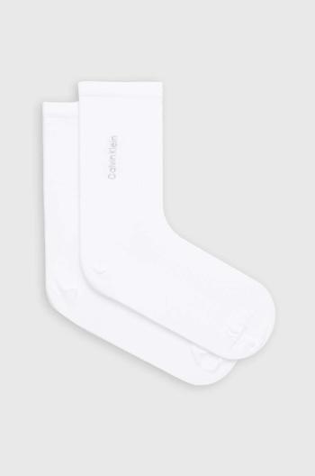 Ponožky Calvin Klein 2-pack dámské, bílá barva, 701226649