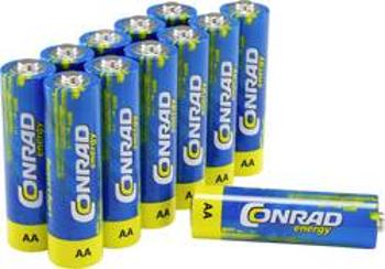 Tužková baterie AA alkalicko-manganová Conrad energy LR06, 2900 mAh, 1.5 V, 12 ks