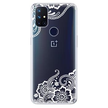 Odolné silikonové pouzdro iSaprio - White Lace 02 - OnePlus Nord N10 5G