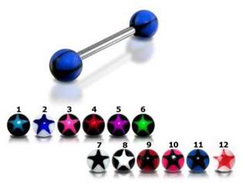 Šperky4U Piercing do jazyka akryát - PJ01105-KR