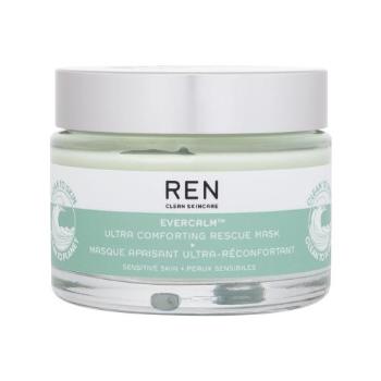 REN Clean Skincare Evercalm Ultra Comforting Rescue 50 ml pleťová maska pro ženy na citlivou a podrážděnou pleť; na dehydratovanou pleť