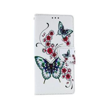 TopQ Pouzdro Xiaomi Redmi Note 9 Pro knížkové Motýlci s květinou 54579 (Sun-54579)