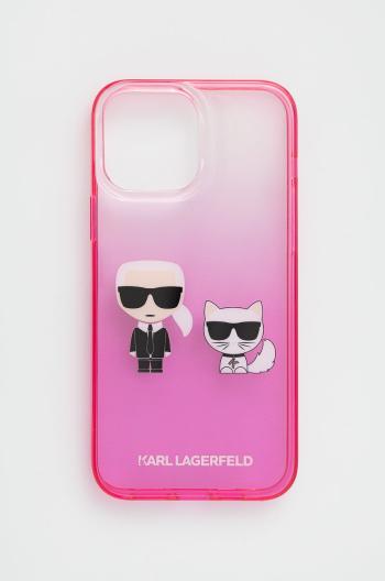 Obal na telefon Karl Lagerfeld Iphone 13 Pro Max 6,7'' růžová barva
