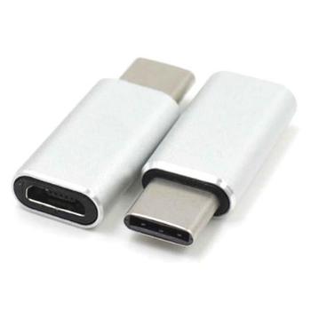 PREMIUMCORD Adaptér USB 3.1 C/male - USB 2.0 Micro-B/female, stříbrný