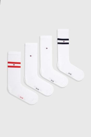 Ponožky Tommy Hilfiger 4-pack pánské, bílá barva, 701227433