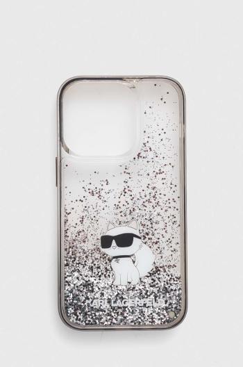 Obal na telefon Karl Lagerfeld iPhone 14 Pro 6.1'' pruhledná barva