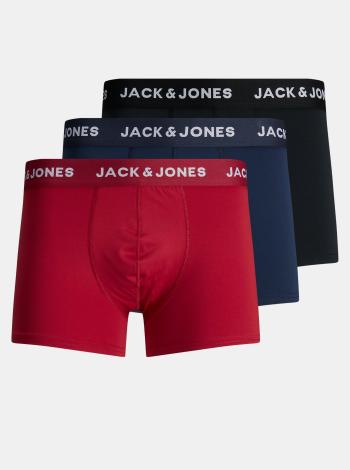 Sada tří boxerek v červené, černé a modré barvě Jack & Jones