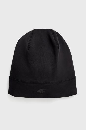 Oboustranná čepice 4F černá barva, z tenké pleteniny