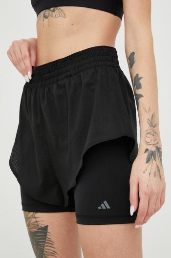 Tréninkové šortky adidas Performance HIIT dámské, černá barva, hladké, high waist