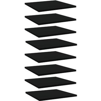 Přídavné police 8 ks černé 40 x 40 x 1,5 cm dřevotříska 805173 (695,45)