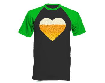Pánské tričko Baseball Pivní srdce