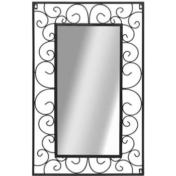Nástěnné zrcadlo obdélníkové 50 x 80 cm černé (245921)