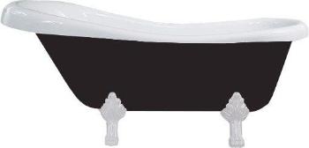 MEXEN/S Retro volně stojící vana 170x75 cm bílá / černá bílá nohy , sifon chrom 53251707575-20