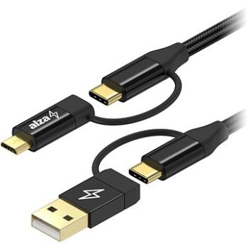 AlzaPower MultiCore 4in1 USB 2m černý (APW-CBM402B)