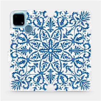 Flip pouzdro na mobil Realme 7i - ME01P Modré květinové vzorce (5903516587629)