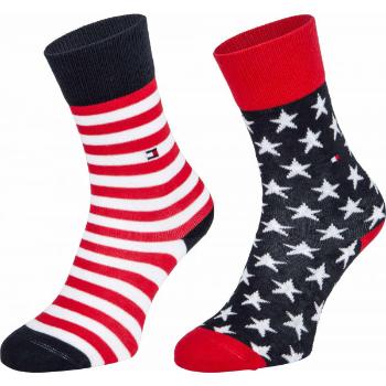 Tommy Hilfiger KIDS SOCK 2P STARS AND STRIPES Dětské ponožky, tmavě modrá, velikost 35-38