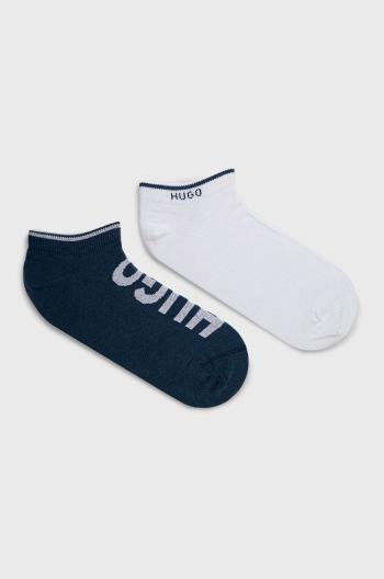 Ponožky HUGO ( 2-pak) pánské, tmavomodrá barva