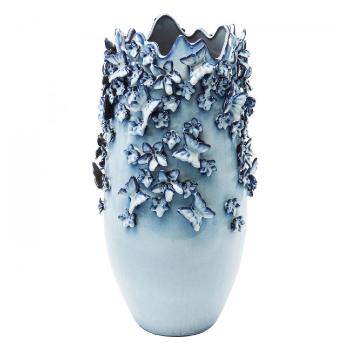 Váza Butterflies 50 cm - světle modrá