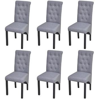 Jídelní židle 6 ks světle šedé textil (272246)