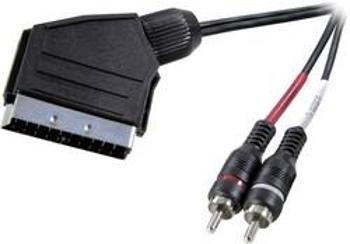 SCART / cinch audio kabel SpeaKa Professional SP-7870676, 2.00 m, černá