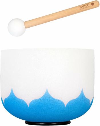 Sela 8" Crystal Singing Bowl Lotus 440 Hz G - Blue (Throat Chakra) incl. 1 Wood Mallet Zpívající miska 8" Throat Chakra