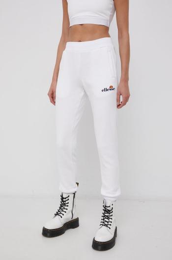 Kalhoty Ellesse dámské, bílá barva, melanžové